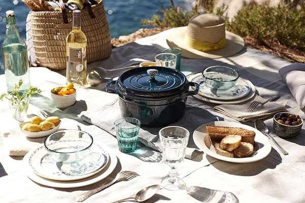 STAUB 40511-491-0 Casseruola Ovale, Ghisa, Blu La Mer, 37 cm - 3