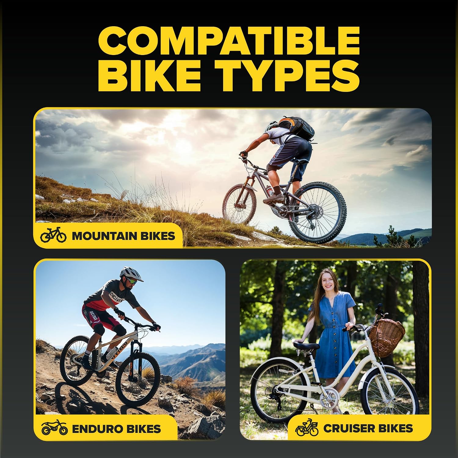 26" Bike Inner Tubes 26 x 2.125, 2.25, 2.30, 2.40 - Set of 2 | Butyl Rubber Bicycle Tubes, Schrader Valve, Compatible with Mountain, Cruiser, City & Kids Bikes