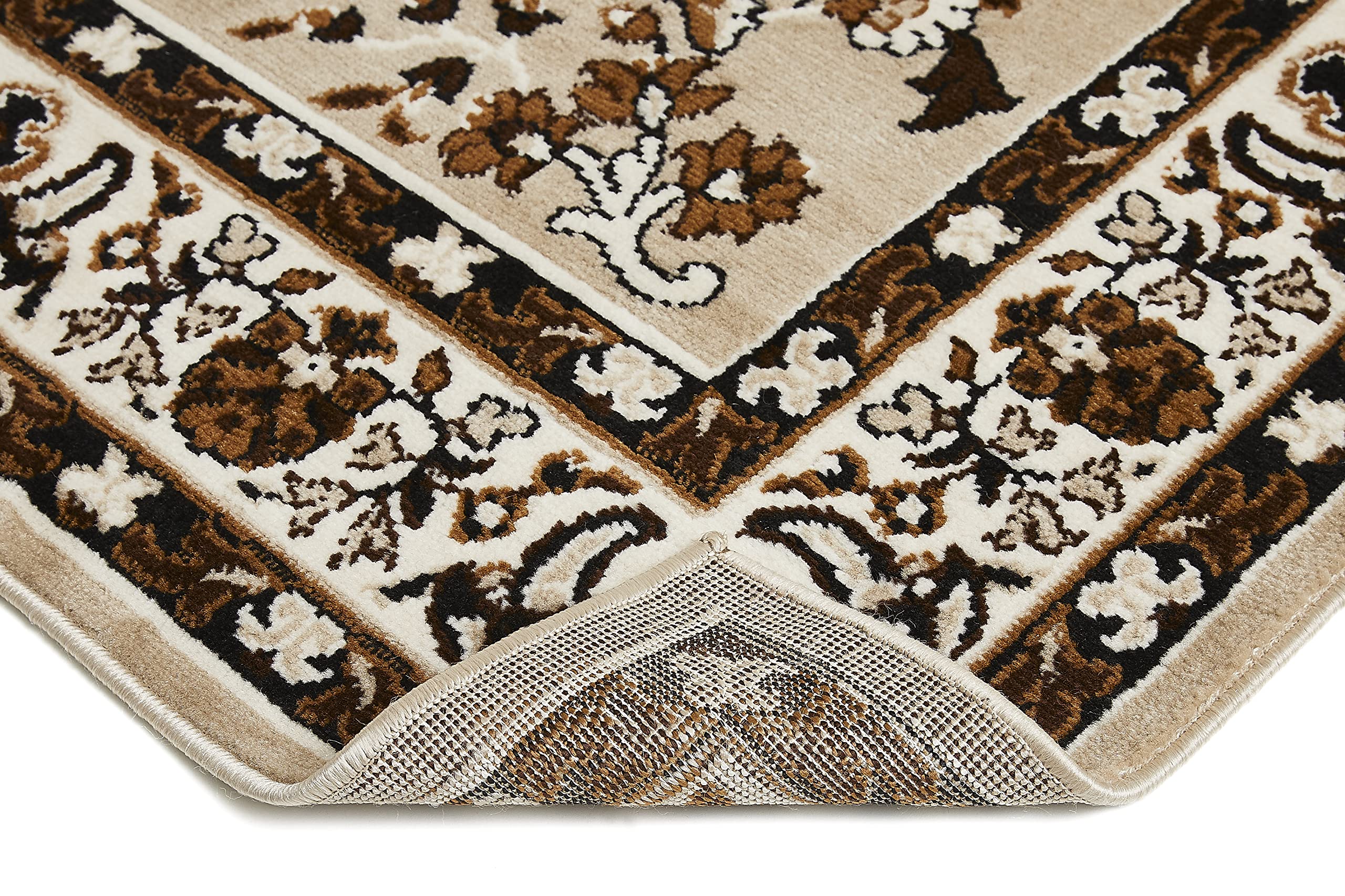 Andiamo Tappeto Orientale - Salotto e Camera da Letto, Decorazione Orientale, Easy-Care, Motivo Senza Tempo, 120 x 170 cm, Beige