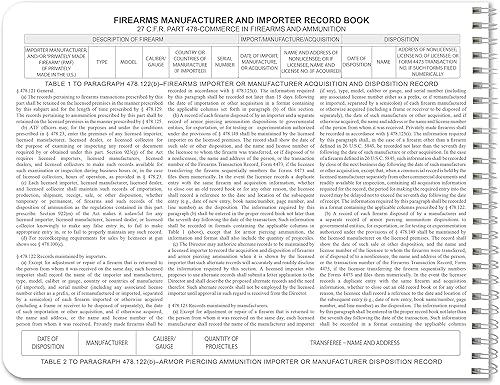 Miniatura 2 de BookFactory Libro de registro de fabricante e importador de armas de fuegolibro de registro de adquisición y disposiciónlibro de registro de armas -