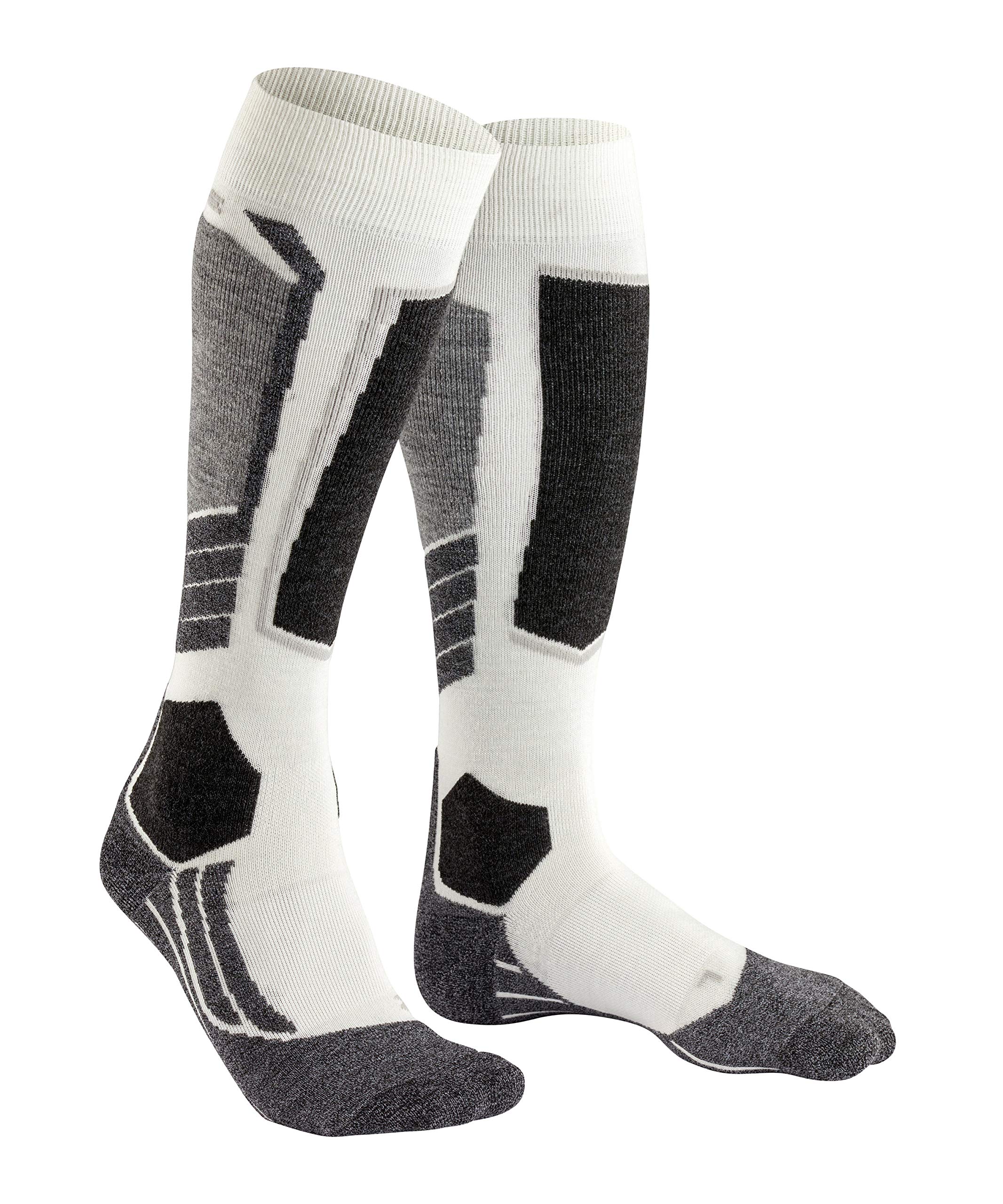 FALKE Kobiety Skarpety narciarskie SK2 Intermediate W Kh Wełna ciepłe grube 1 Para, Biały Off-White 2040, 39-40