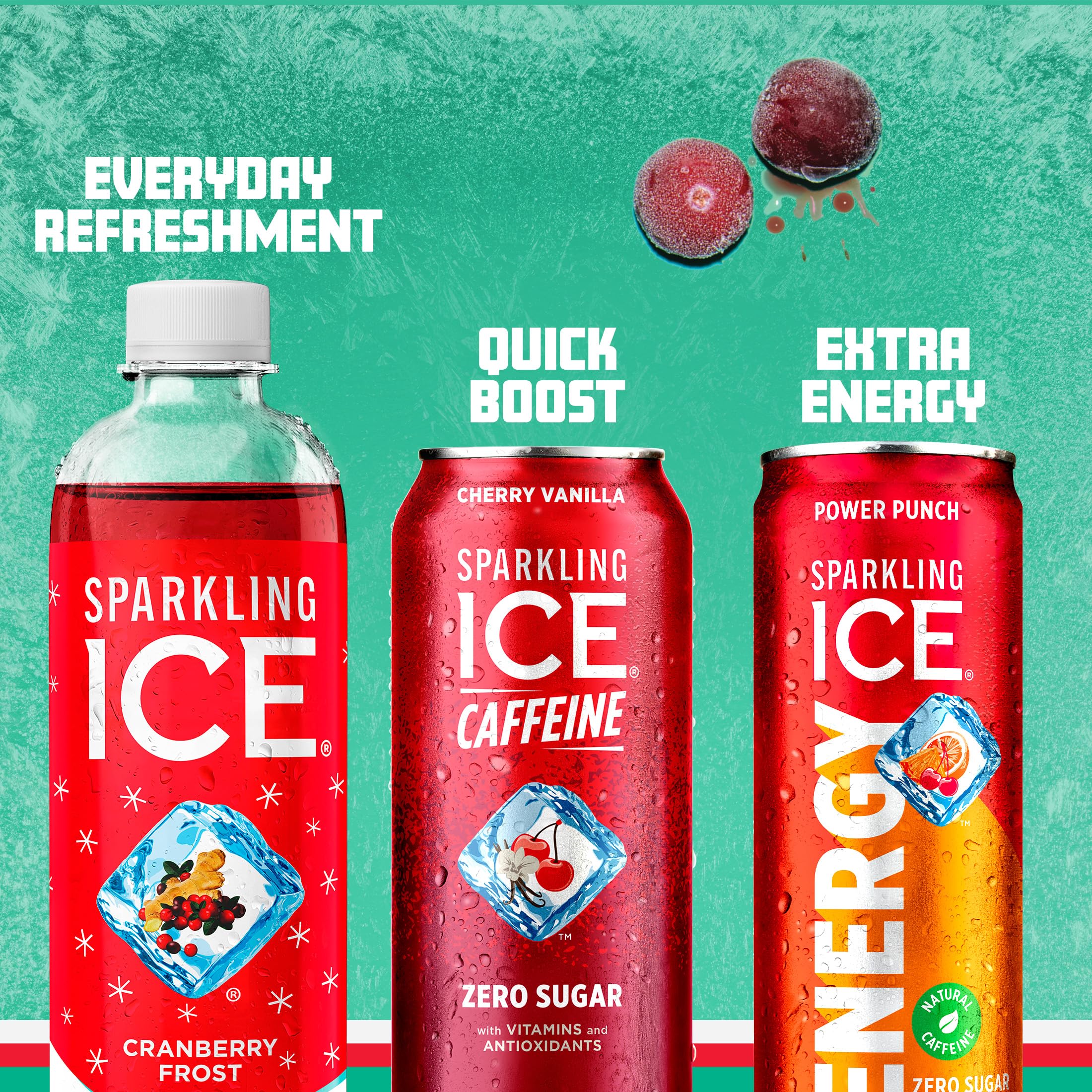 Amazon.com : Sparkling Ice, Cranberry Frost Sparkling Water, Zero