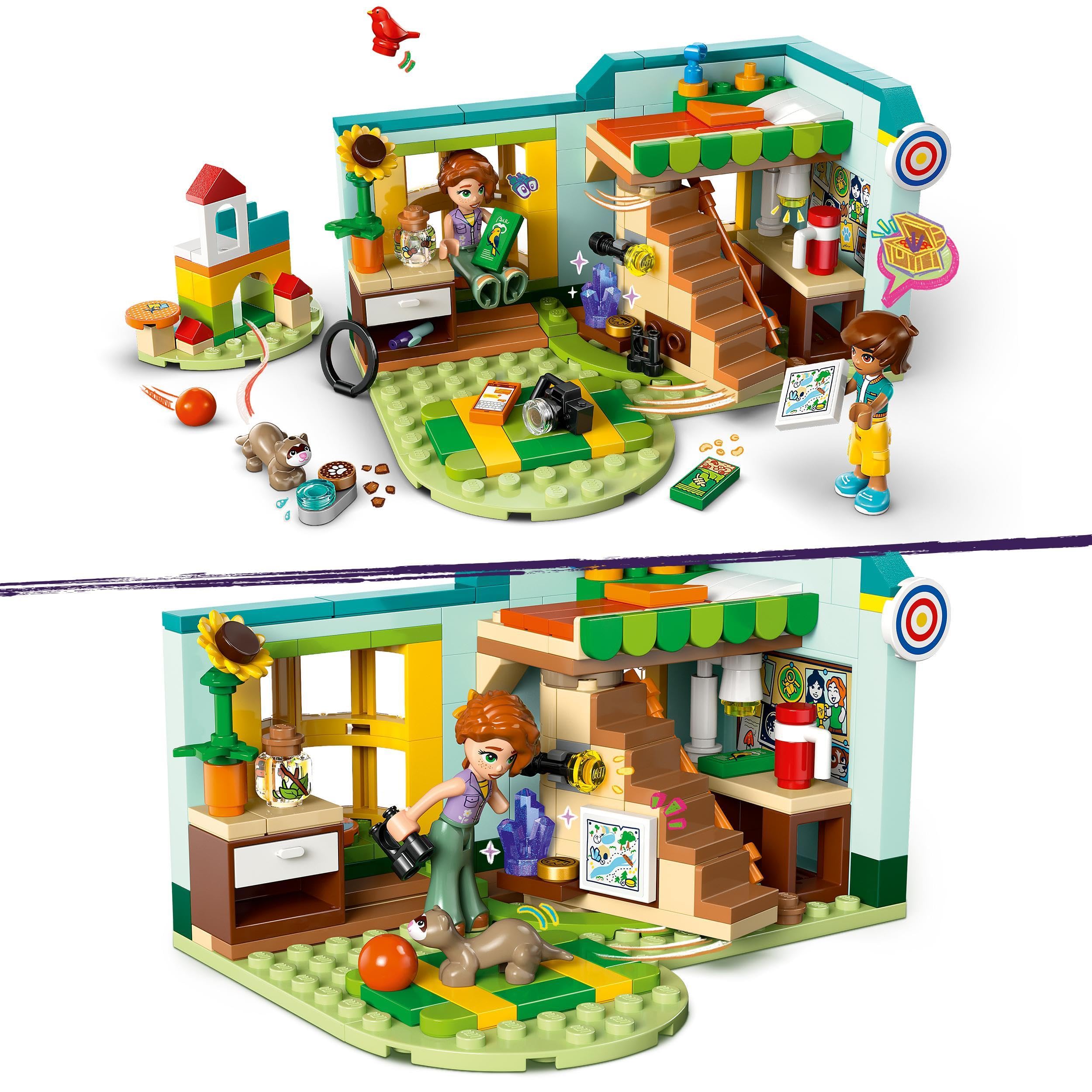 LEGO Friends Autumn’s Room Set, Creative Role-Play Toy for 6 Plus Year Old Girls, Fun Playset with 2 Characters, Nature - Image 3