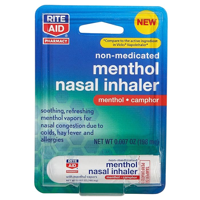 Buy Rite Aid Menthol Nasal Inhaler 0.007 oz Nasal Decongestant with
