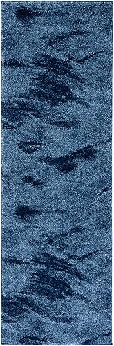 Miniatura 24 de SAFAVIEH Colección Retro Alfombra Extra Grande - 11' x 15', Celeste Claro & Azul, Diseño Moderno Abstracto, Sin Desprendimientos y Fácil Cuidado,