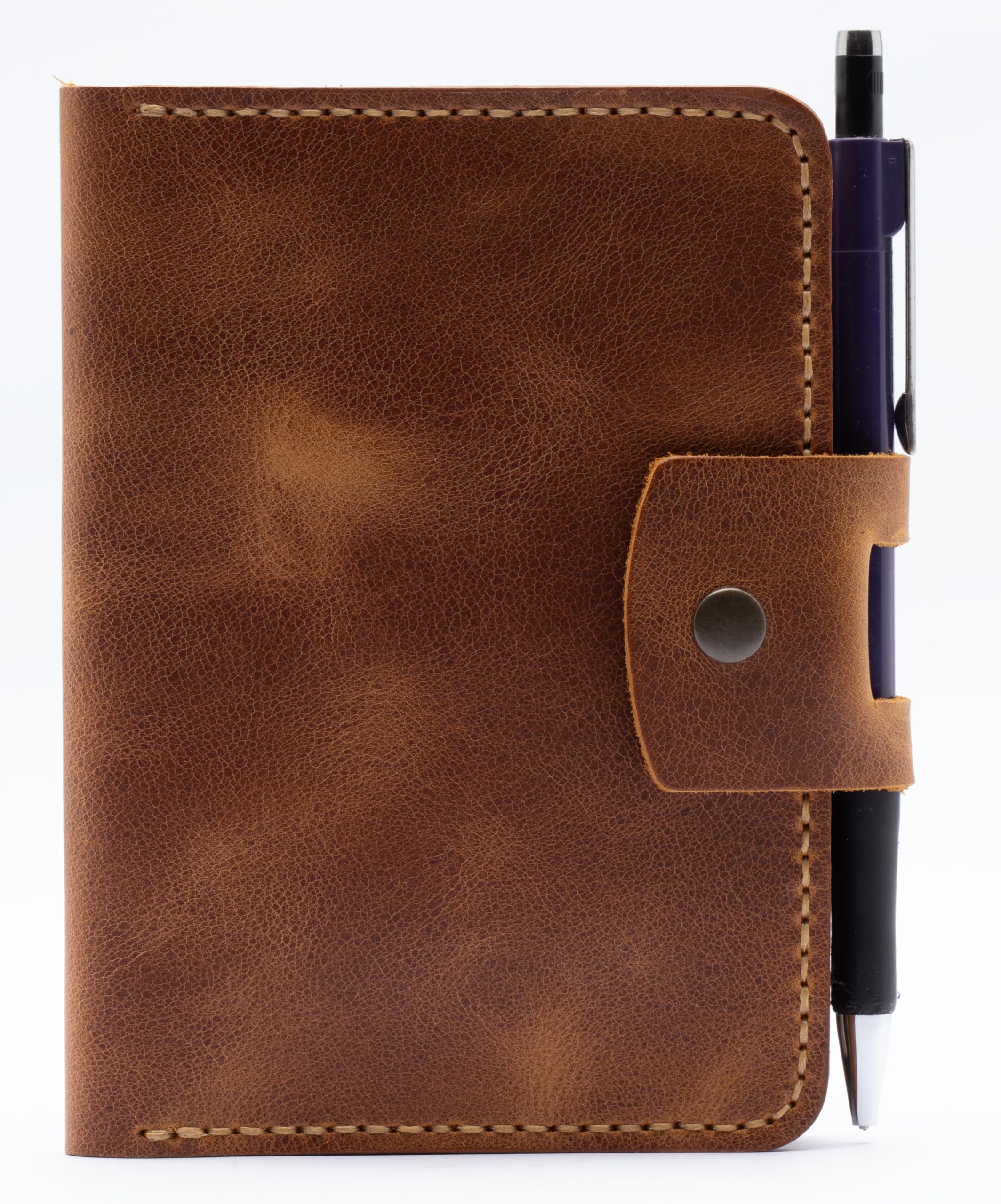Funda de piel hecha a mano para pasaporte, cartera y tarjetero, Camello, Funda de piel auténtica