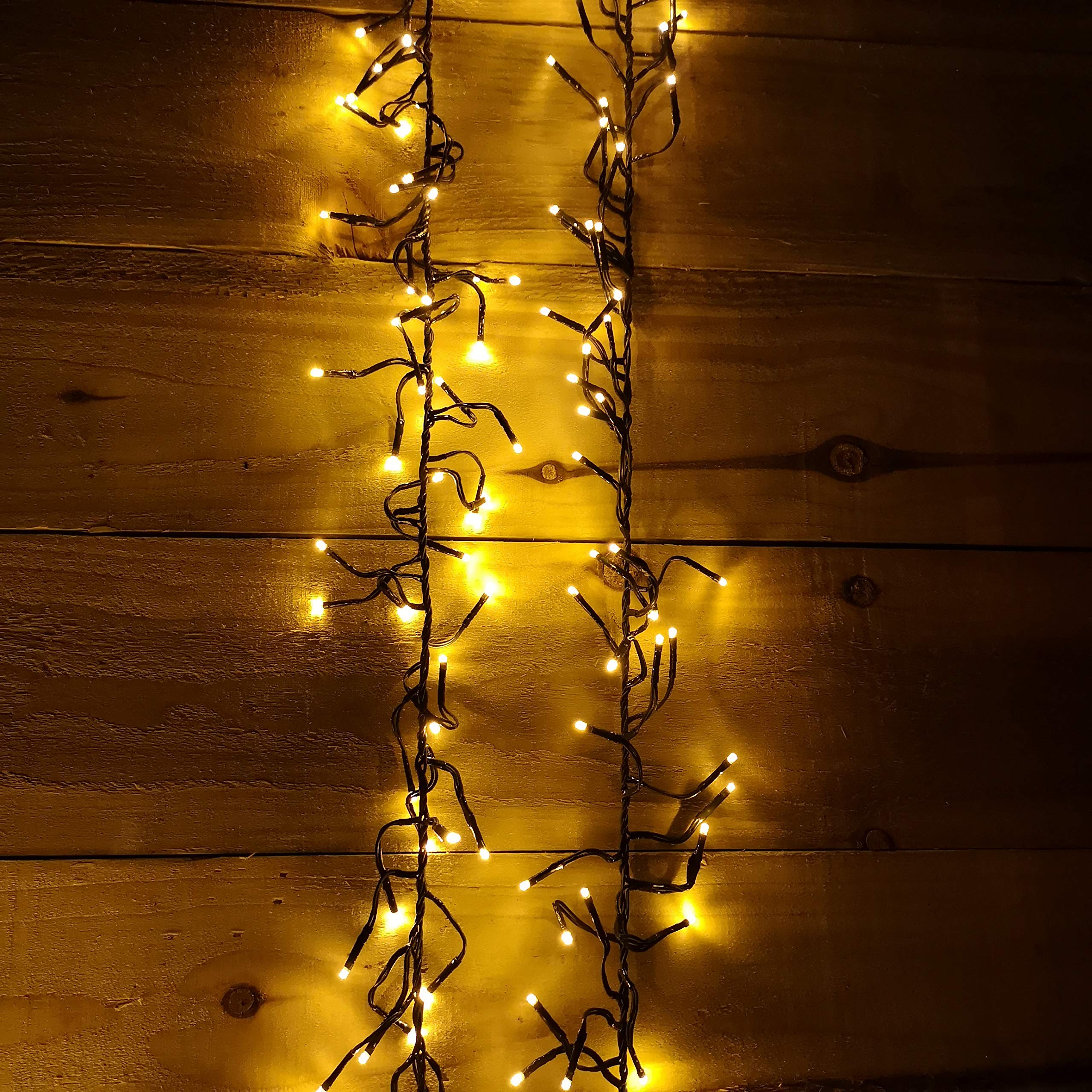 Premier Multi 12.4M Action 960 Warm White Led Cluster Christmas Lights With Timer
