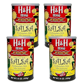 30 Second Salsa Mix Seasoning - Mild 4-Ea. 16-oz Cans, 64-oz Total, Makes 104-Batches of Salsa, 0.97-Each. Southwestern Style