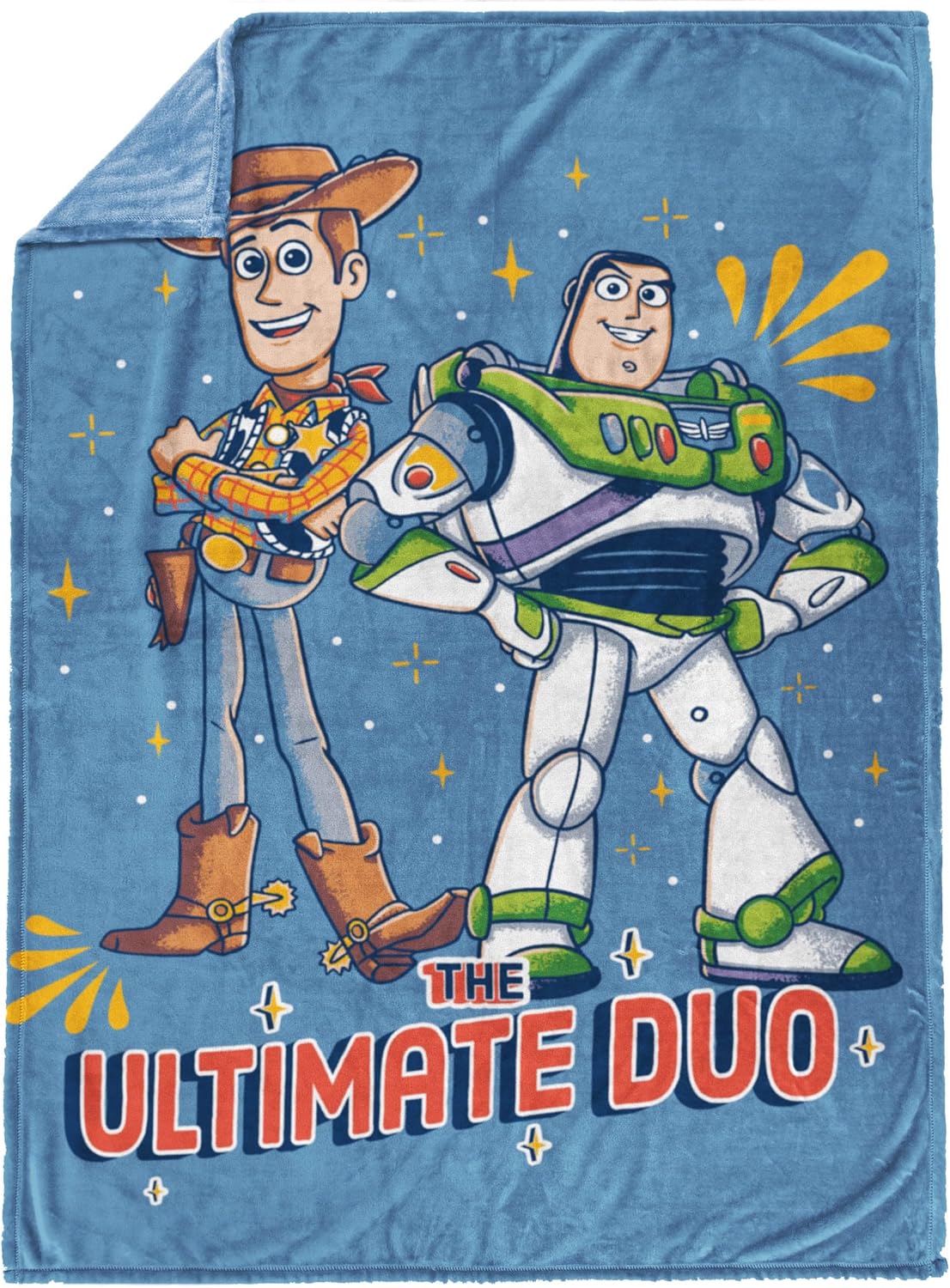 Jay Franco Kids Plush Throw Blanket – Soft & Cozy Fleece Throw for Bedroom & Couch Décor, Official Licensed Product, Blue - Toy Story, 60x90 - Large Blanket