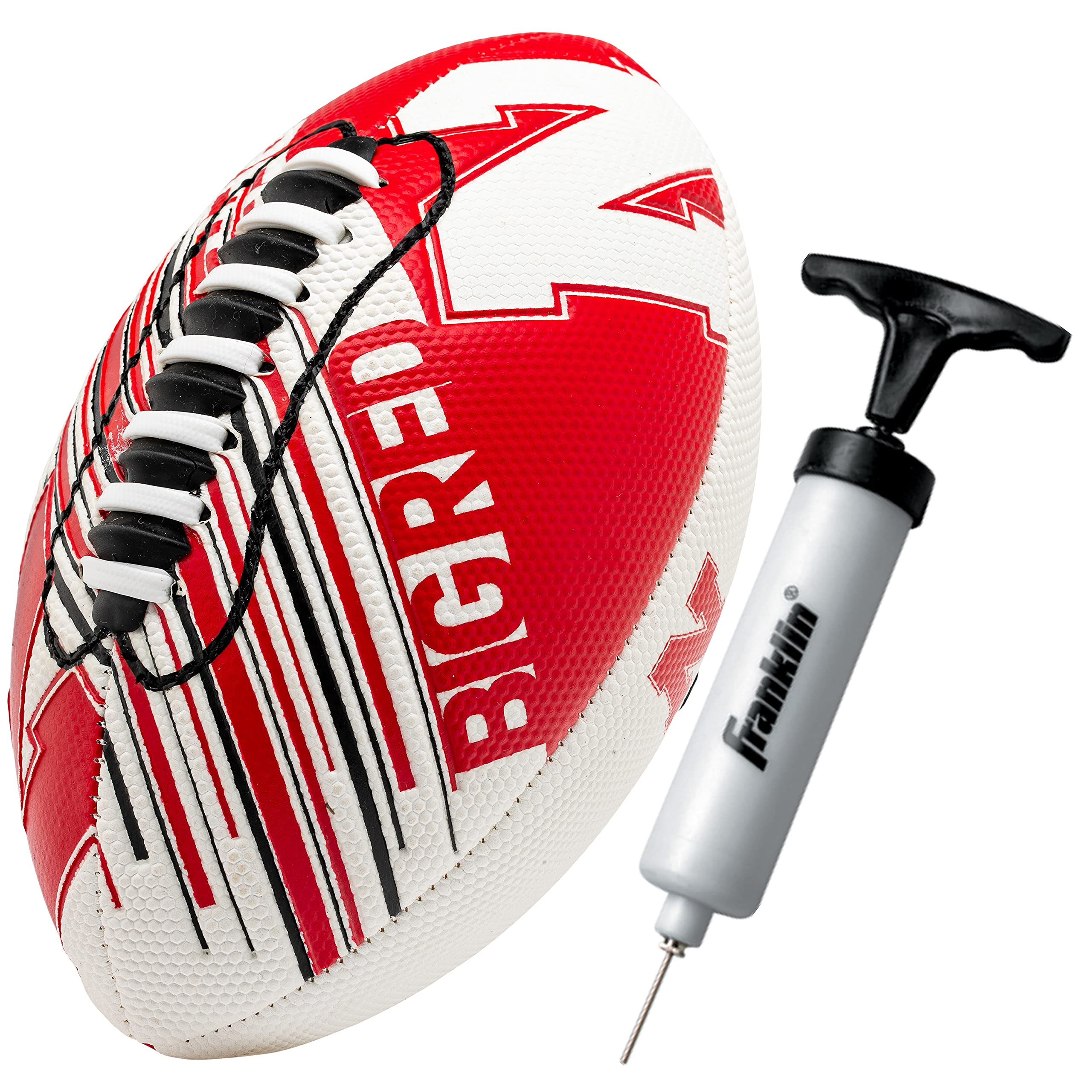 Franklin Sports NCAA Football - Youth Mini Football - 8.5" SPACELACE Easy Grip Texture - Perfect for Kids