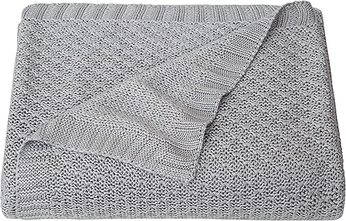 NTBAY Manta de bebé refrescante  Manta de punto trenzado para niños pequeños, rayón derivado del bambú, suave y transpirable, 30 x 40 pulgadas,