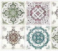 Vista 1 de Dundee Deco Panel de pared 3D de PVC con azulejos sintéticos de color verde beige, 3.1 pies x 1.6 pies (37.8 in x 18.9 in), decoración de paneles