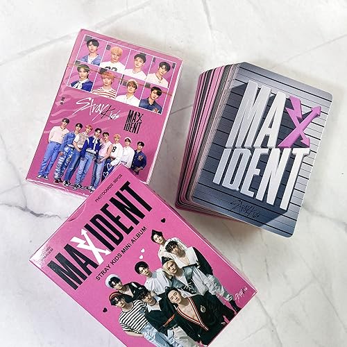 Miniatura 8 de Stray Kids Photocards - Paquete de 5 tarjetas Lomo de 5 estrellas con tarjetas Maxident Lomo, regalo para niños y niñas