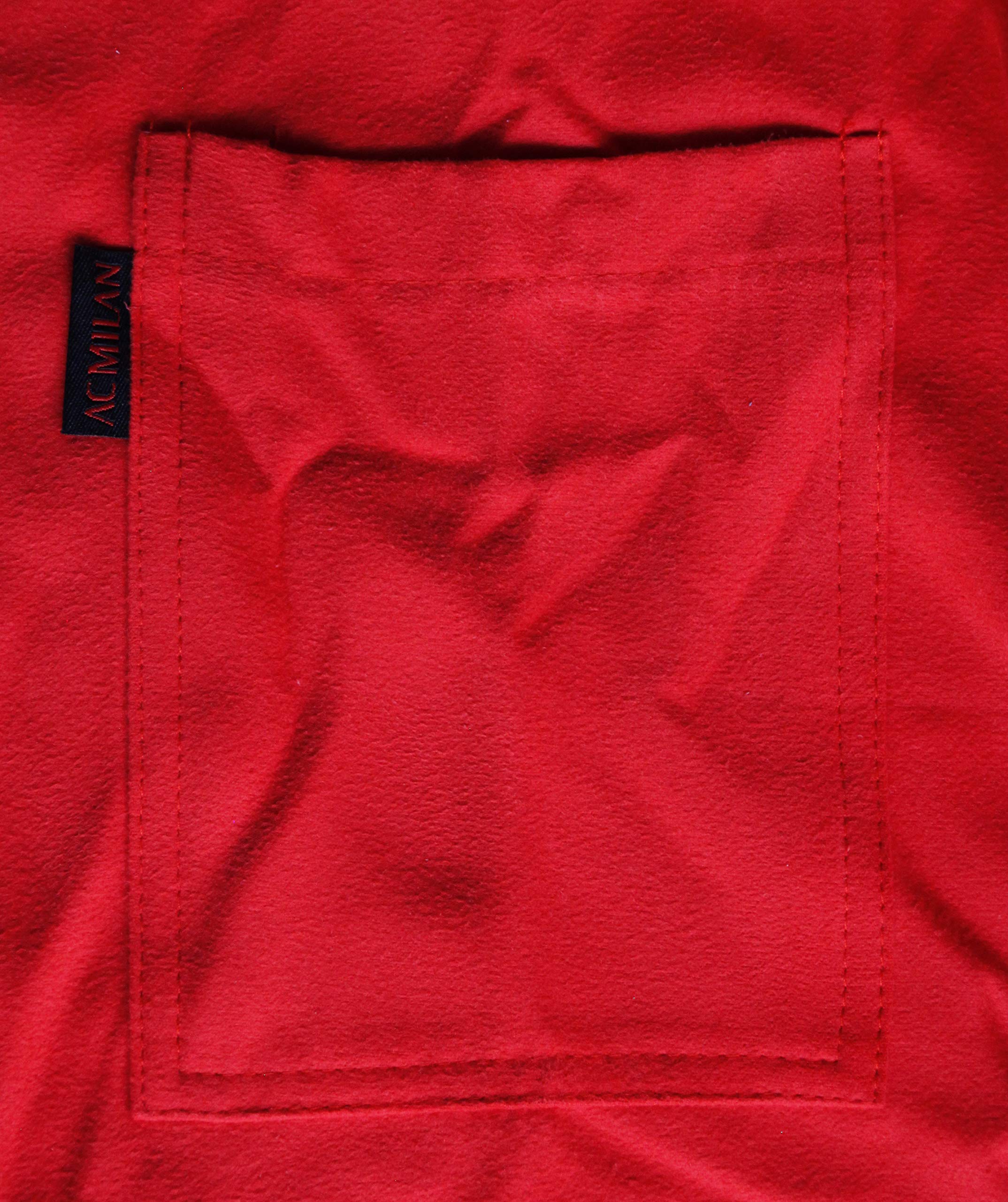 Accappatoio con Cappuccio in microfibra UFFICIALE MILAN A C TG S M L XL XXL ROSSO NERO Con Sacca UOMO Ragazzo (M - 46/48)