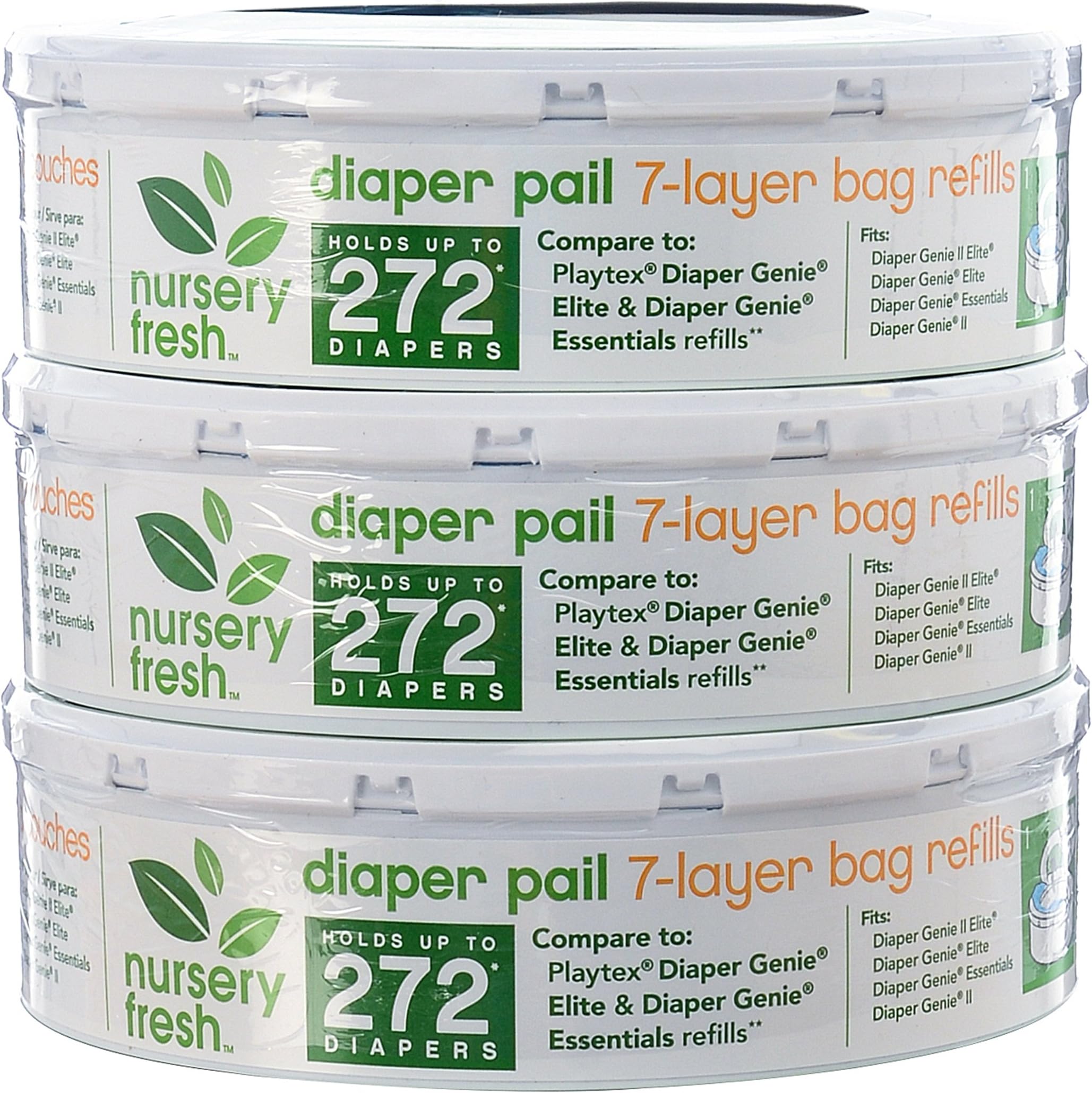 Nursery Fresh Refill for Diaper Genie 3 Pack, 816 Count