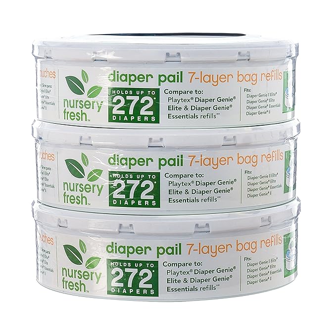 Nursery Fresh Refill for Diaper Genie 3 Pack 816 Count