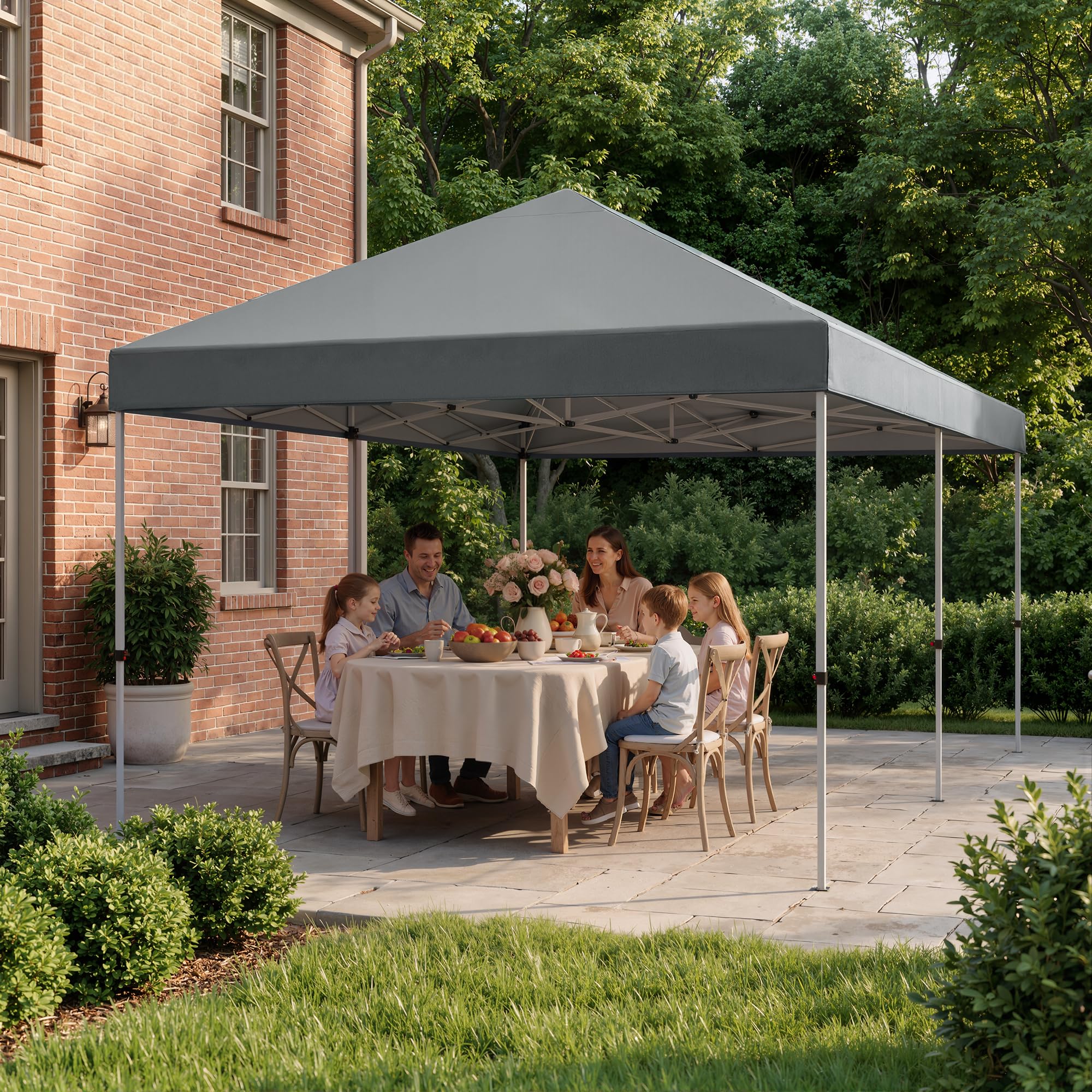 Fijinhom Pavillon 3x6 Wasserdicht Stabil Winterfest, Faltpavillon 3x6 Höhenverstellbar, Pop Up Pavillon UV Schutz 50+,Partyzelt Gartenpavillon Für Outdoor, Grau