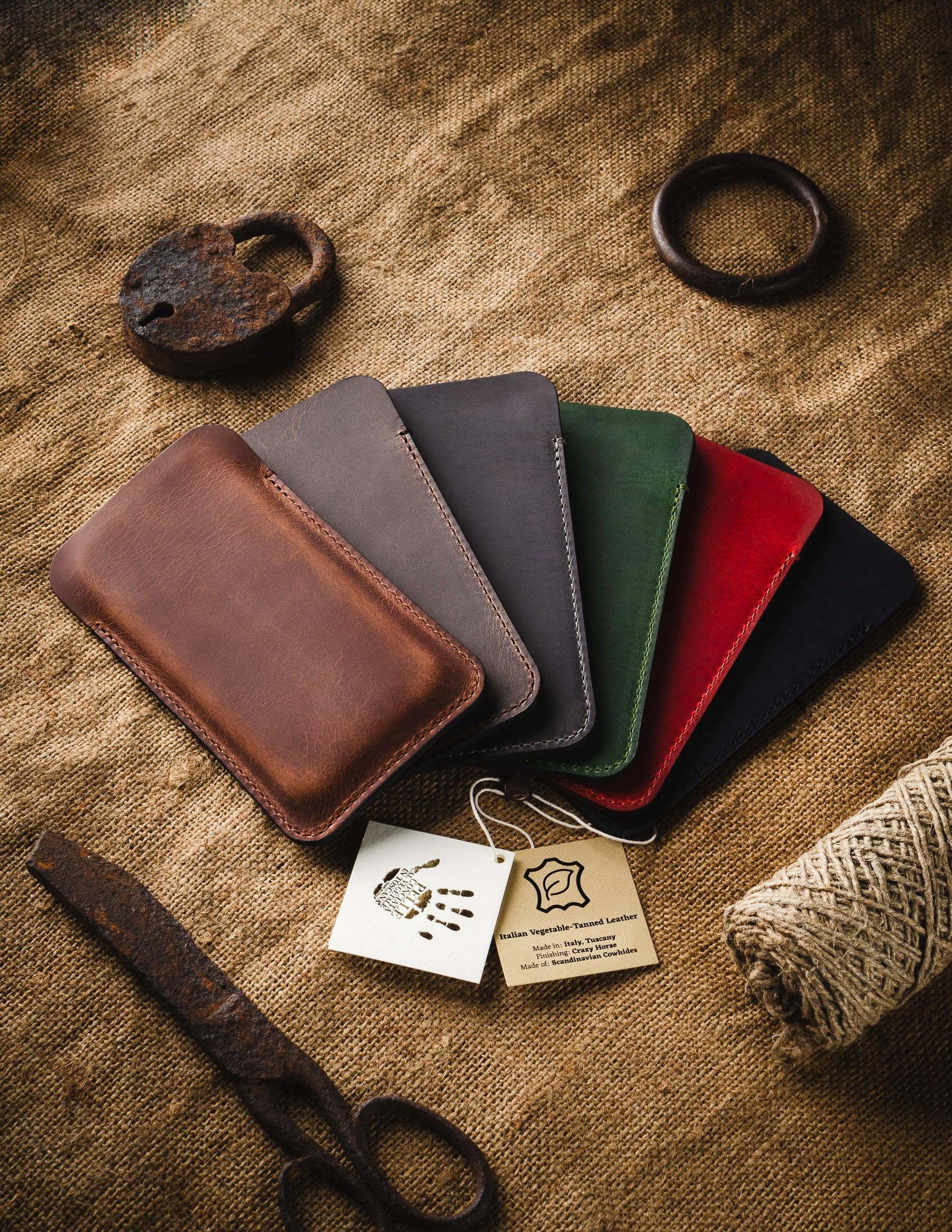 Crazy Horse Craft, Handyhülle für iPhone 17 Pro Max, Carbon Black, Handytasche, Leder Hülle, Handy Tasche Handysocken Etui Telefon Phone Case Leather Sleeve Cover, Enlarged