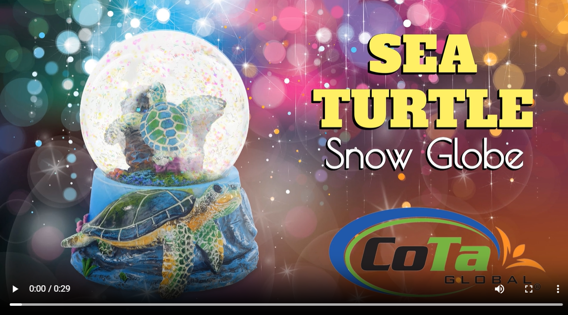 Amazon.com: CoTa Global Sea Turtle Snow Globe Decor - Elegant Pink