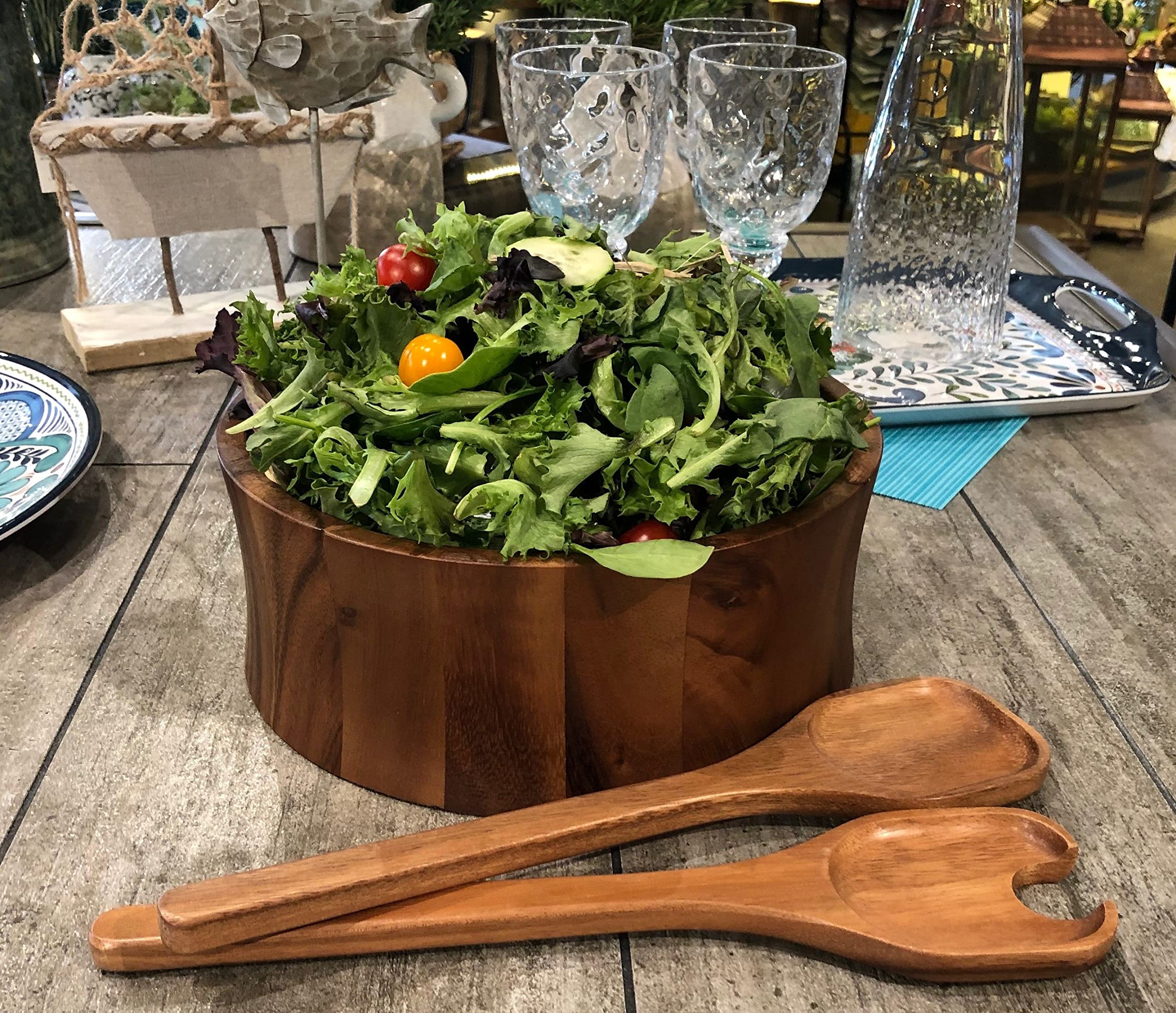 Kalmar Home - Cuenco para ensalada (madera de acacia)