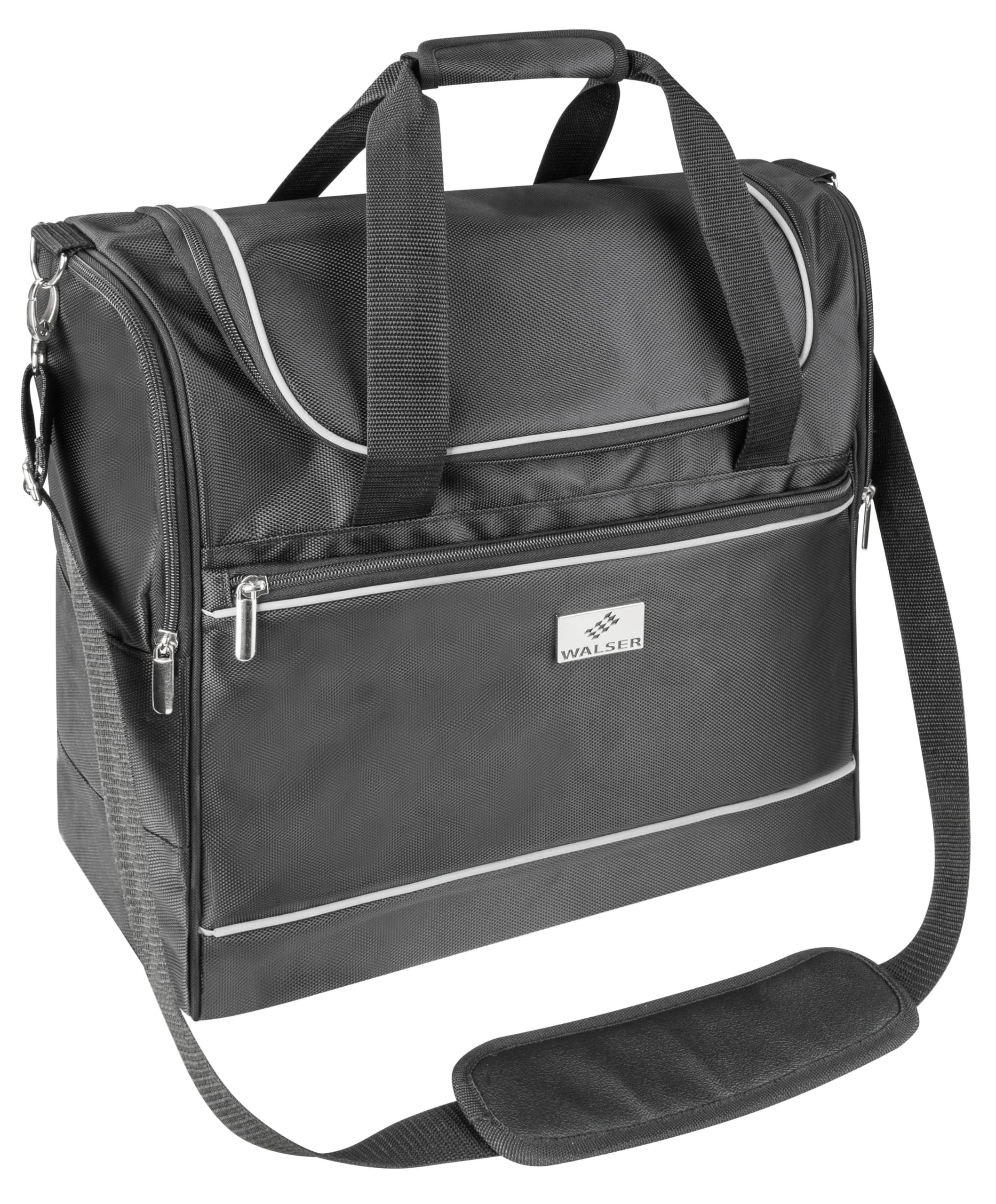 Walser 29974 Carbags torba podróżna do samochodu, torba sportowa 55 x 20 x 40 cm czarna, odporna na działanie wody