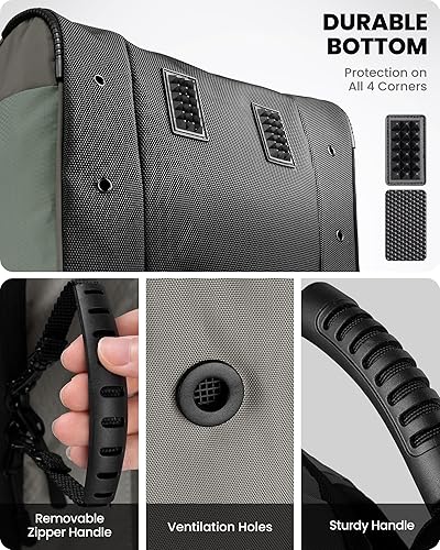 Miniatura 5 de OutdoorMaster Bolsa para botas de esquí de 38L, mochila para botas de snowboard de viaje aéreo con parte inferior impermeable para casco de esquí,