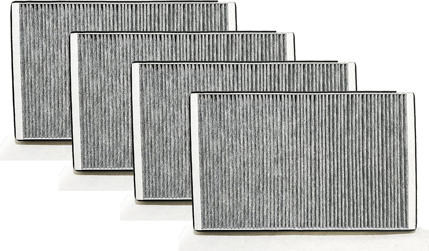 Nispira Model X Cabin Intake Filter Replacement For Tesla 2016 2017 2018 2019 2020 Air Conditioning Inlet Vent Activated Carbon Size 20.31" x 12.62" x 1.25" - 4 Packs