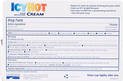 Miniatura 2 de Icy Hot Crema para aliviar el dolor, extra fuerte, 3 onzas