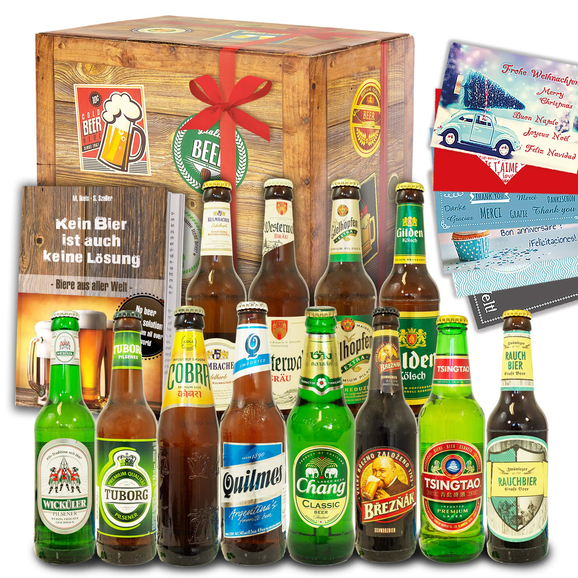 12x Bier aus aller Welt & Deutschland / 12 Flaschen Bier/Geburtstags Set