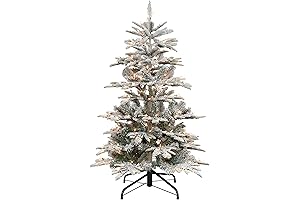 4.5 Foot Graceful And Elegant King of Christmas Flocked Aspen Fir Artificial Christmas Tree