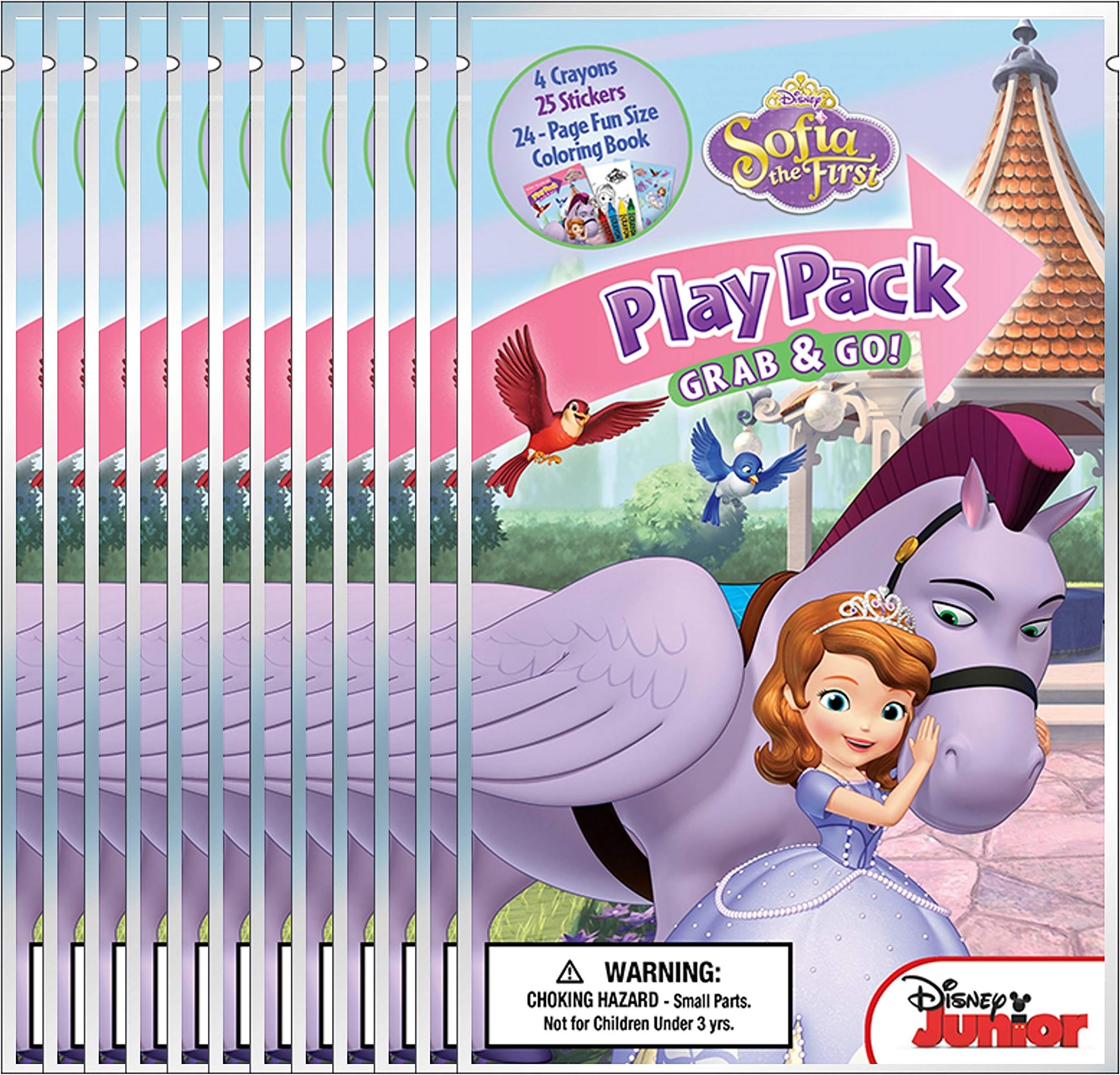 Bundle of 12 Disney Junior Sofia The First Grab & Go Play Packs