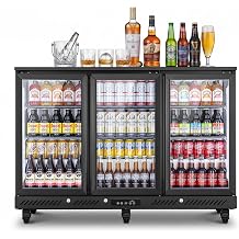 Yeego Back Bar Cooler, 11.3 Cu.Ft Commercial Refrigerator with Low-E Glass