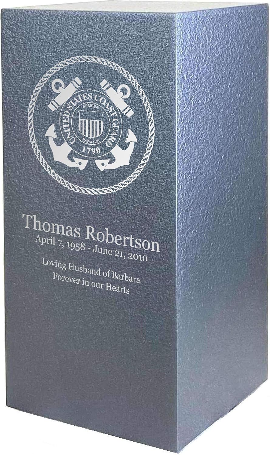 Amaranthine Urns Coast Guard Cremation Urn with Custom Engraving Adult Size
