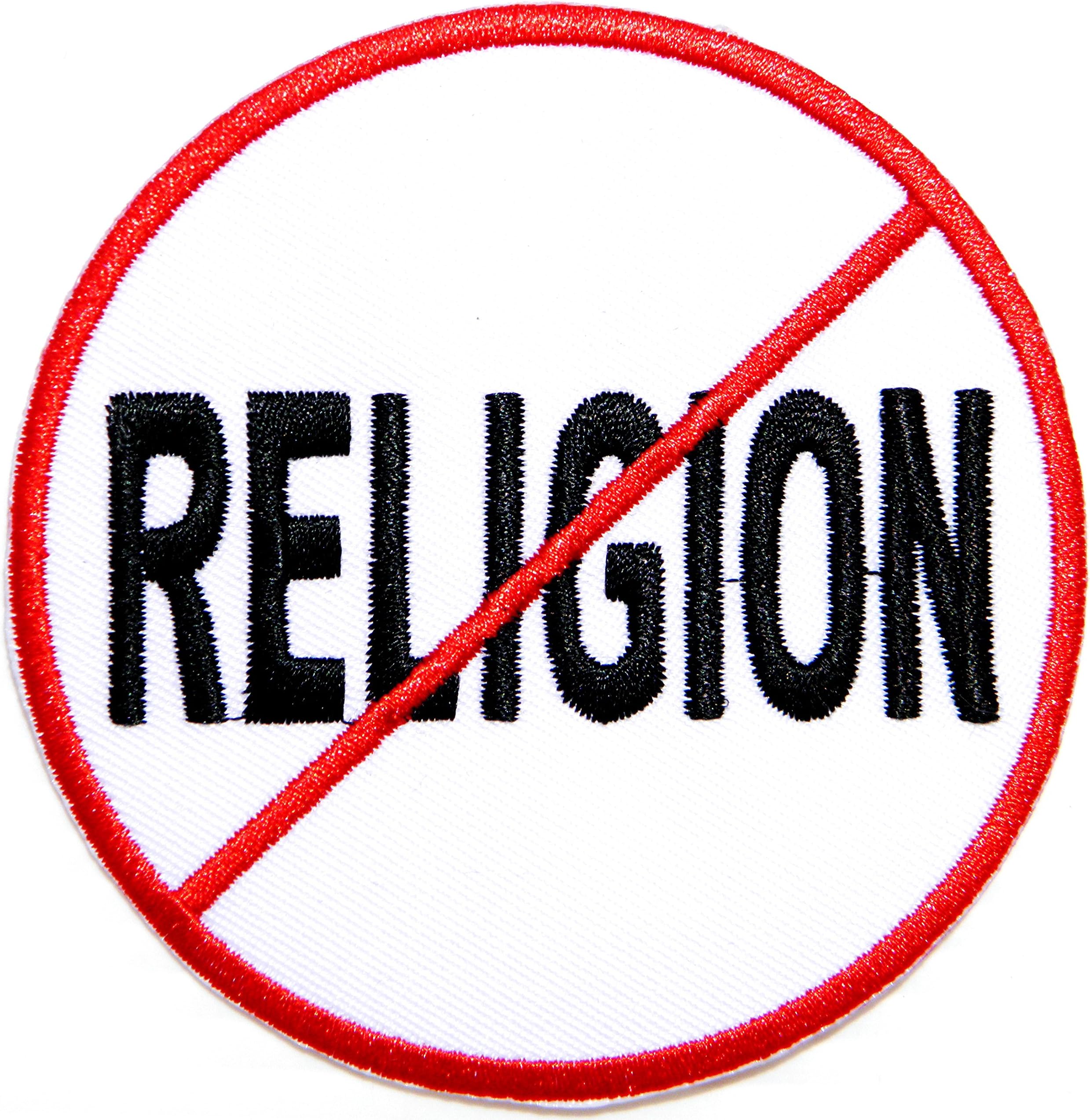 NO RELIGION Motorcycle Chopper Biker Rider Hippie Punk Rock Jacket T-shirt Patch Sew Iron on Embroidered Sign Badge