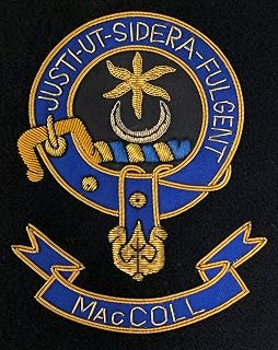 MacColl Scottish Clan Hand Embroidered Frameable Crest