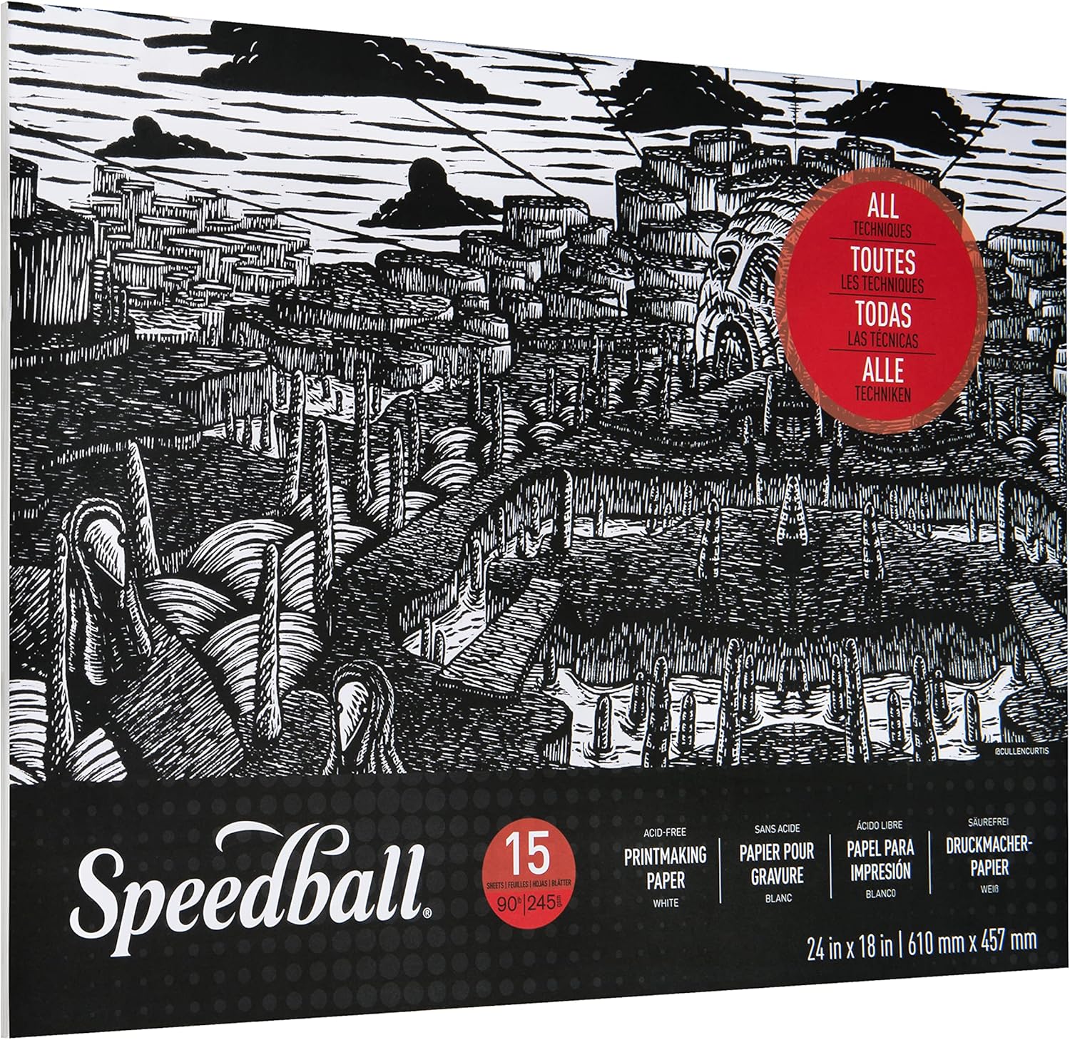 Speedball Printmaking Paper, 24x18 Pad, 15 Sheets