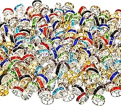 200 Pieces Mixed Color Rondelle Beads, 10 Colors for Jewelry Making