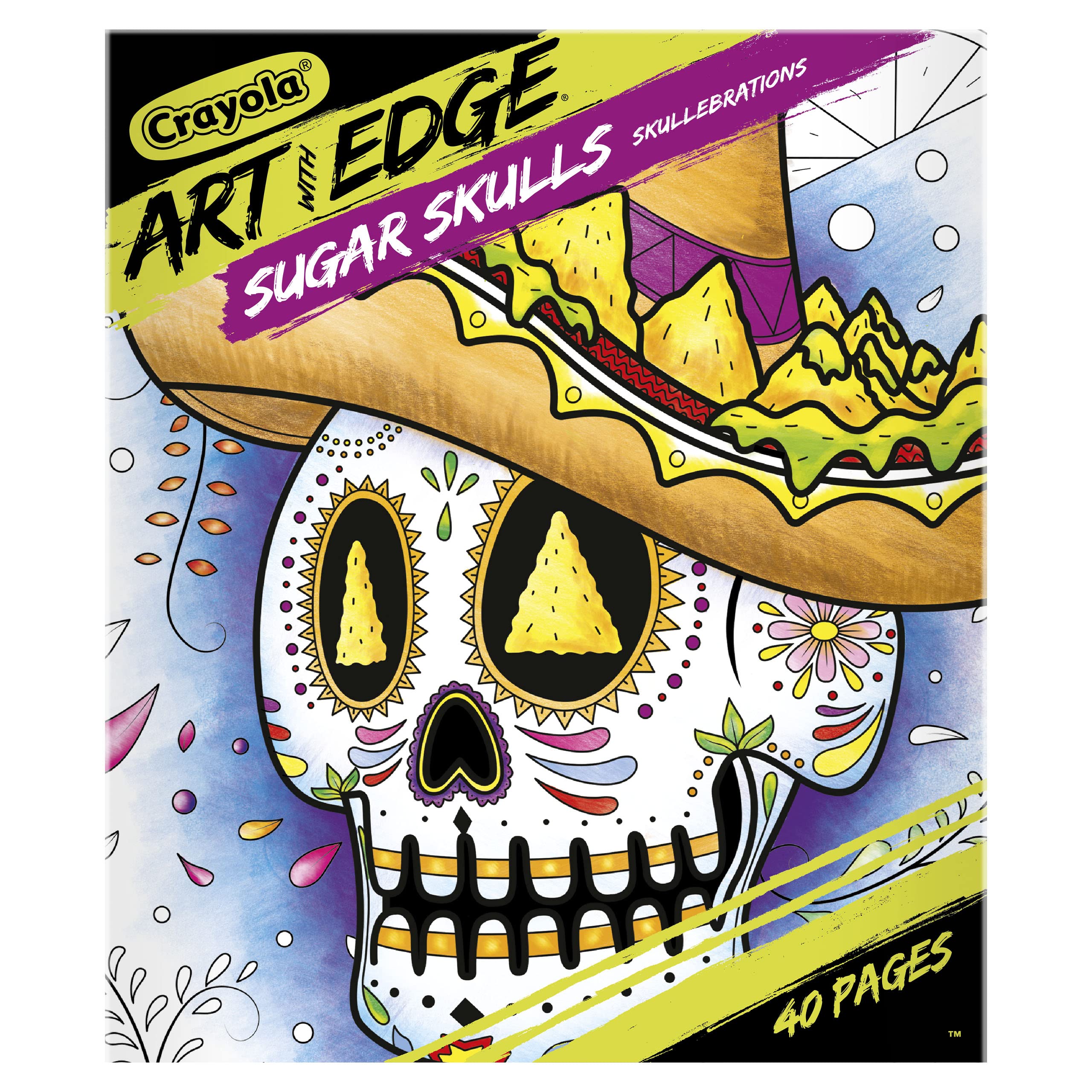 Skull on book アクリル原画 Amazon.com: Crayola Sugar Skulls Coloring Book, Volume 3