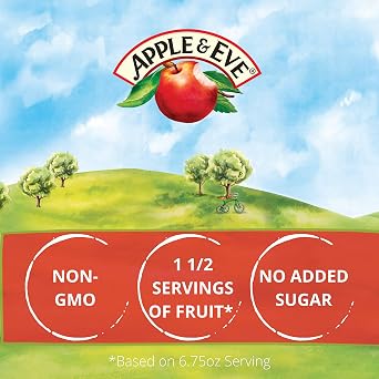 Apple & Eve 100% Juice, Apple, 6.75 Fl Oz (Pack of 40)