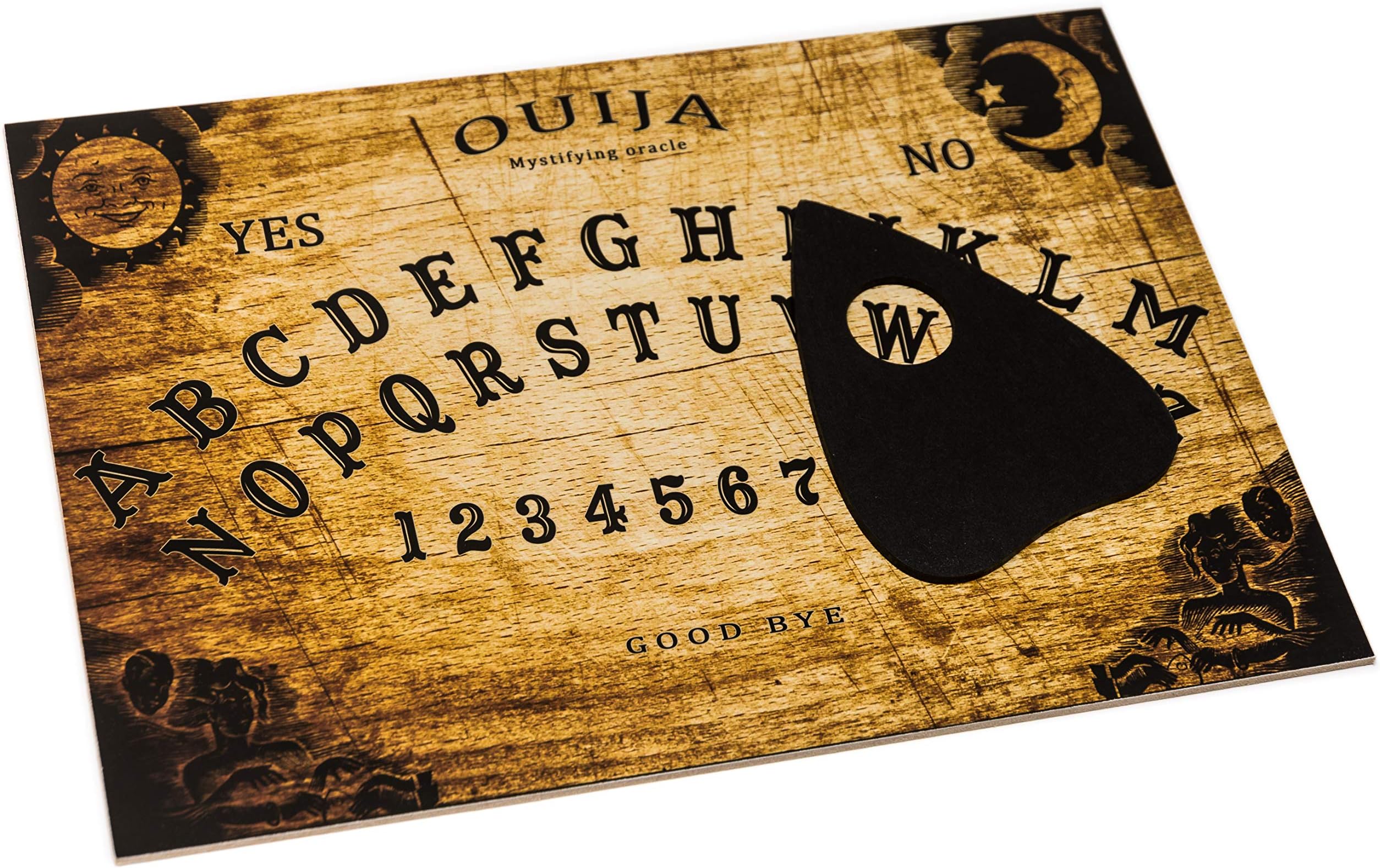 Classic Ouija Spirit hunt Board game with Planchette and detailed instruction.