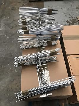 100 Signs Stakes, Metal Stake 12 Tall 9 Wide - Use with 4mm Corrugated Signs, Ship Same Day 100Stake12