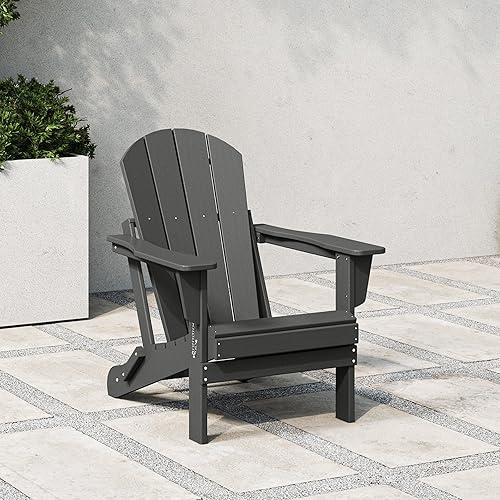 Vista 29 de WestinTrends Malibu HDPE - Silla plegable Adirondack de polietileno para exteriores, color azul pacífico Pacific Blue