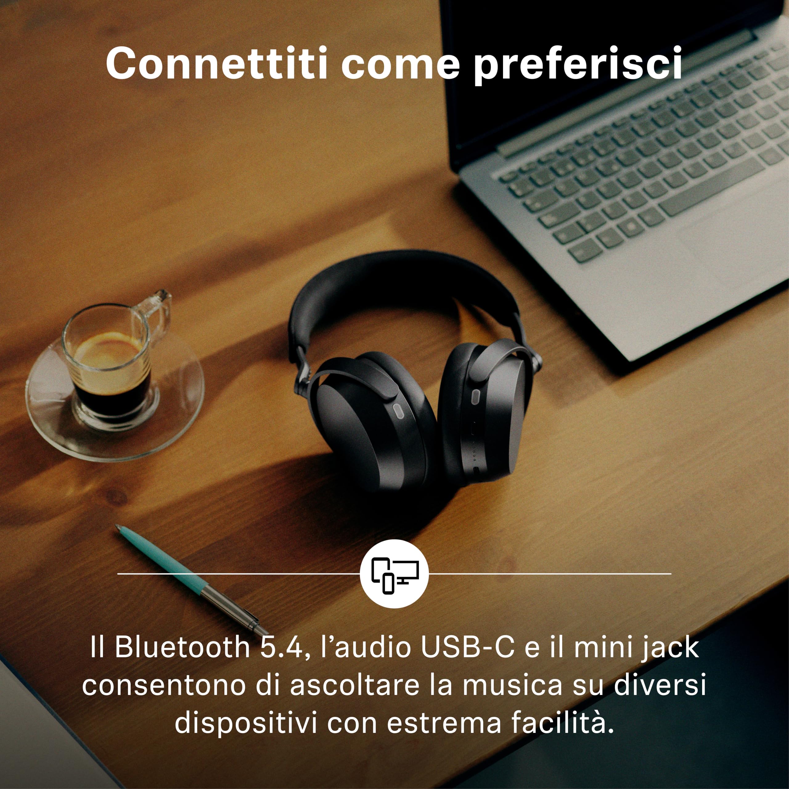 Sennheiser MOMENTUM 5 cuffie over ear cancellazione rumore I Batt. 57h