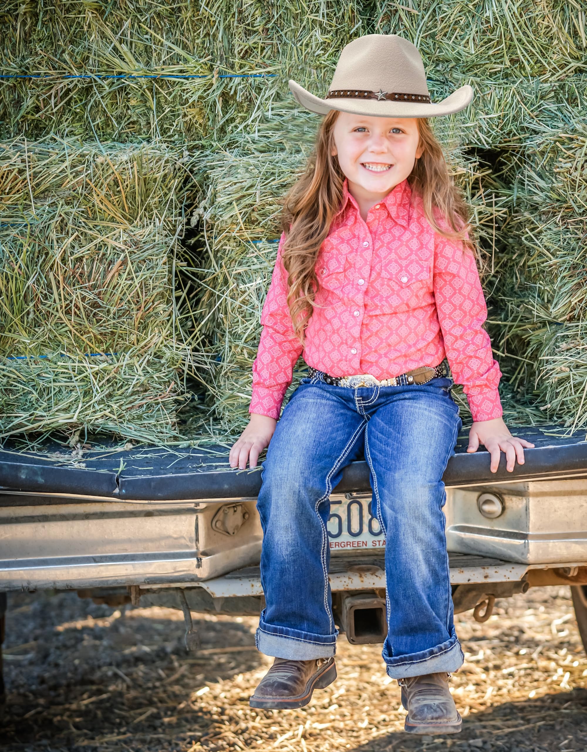 Jastore Sombrero de vaquero para bebé niña sombrero de vaquero occidental