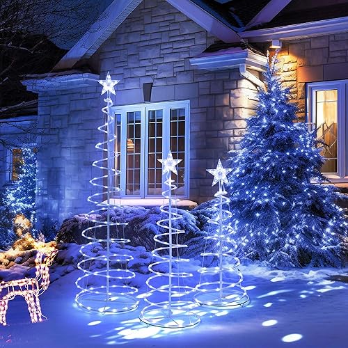 Juego de 3 luces LED en espiral para árbol de 6 pies, 4 pies, 3 pies, decoración navideña alimentada por USB disponible en Yaxa Guatemala