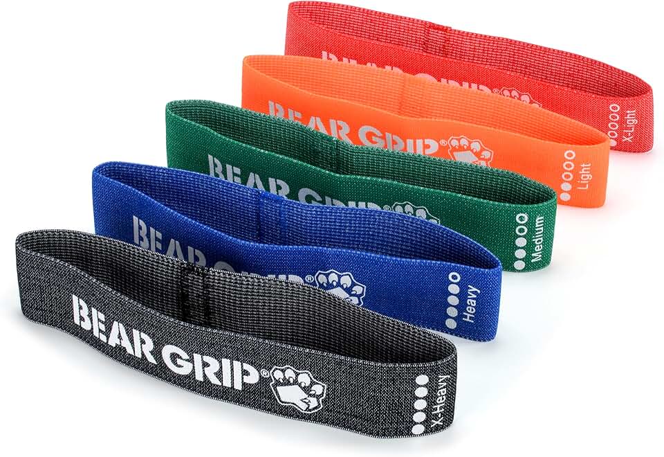 BEAR GRIP Fabric Resistance Bands for Working Out – Color-Co