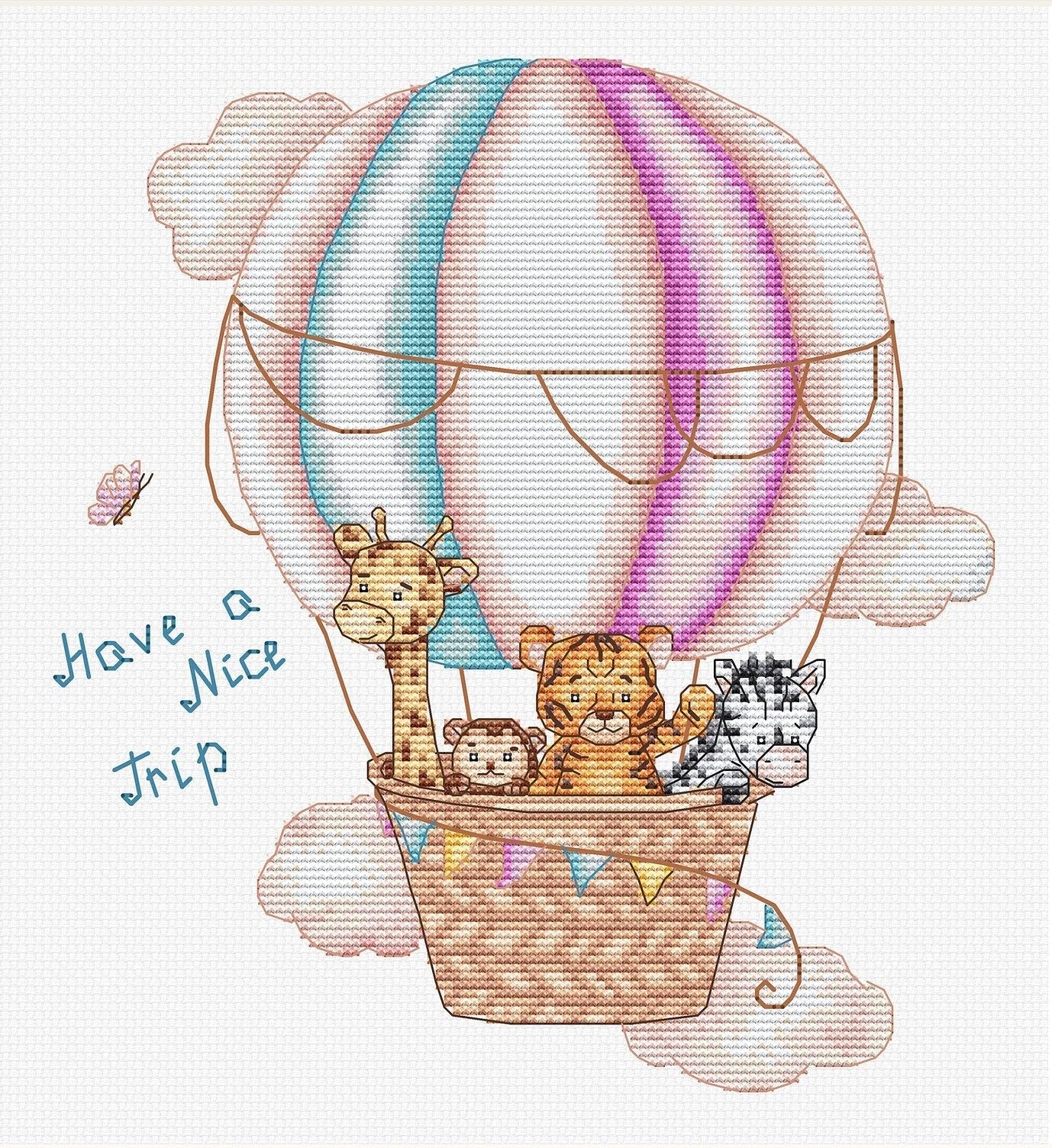 Luca-S Multicolor Have A Nice Trip - Cross Stitch Kit