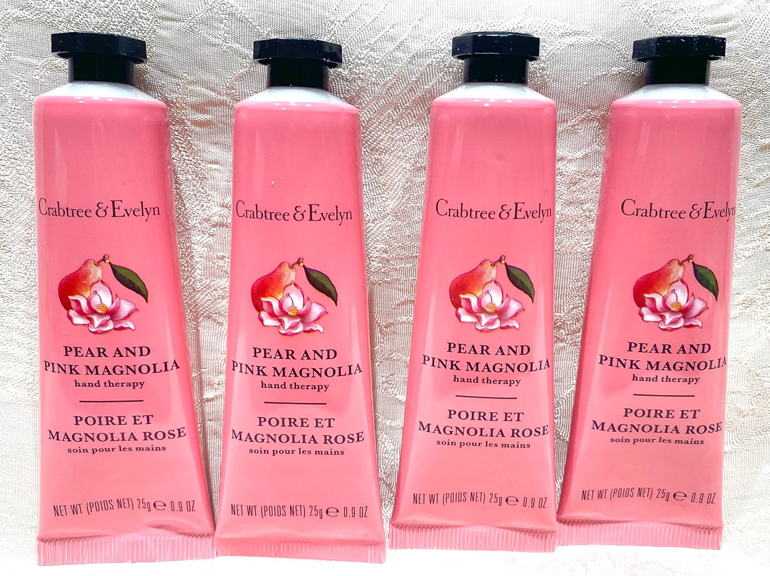 Crabtree & Evelyn Pear & Pink Magnolia Hand Therapy .9 oz SET of 4