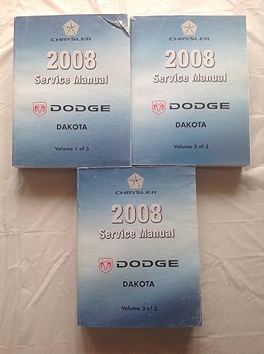 2008 Dodge Dakota Repair Shop Manual 3 Vol Set Original