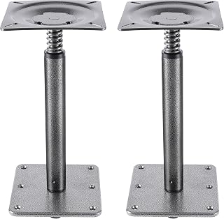 Wyckoff Boat Seat Pedestal Kit (Set of 2), Heavy-Duty Aluminum Base 7"x7", Seat Swivel Mount and 3/4”Pin Post, Corrosion-Resistant Marine Seat Pedestal Kit for Pontoon, Fishing, Bass Boat